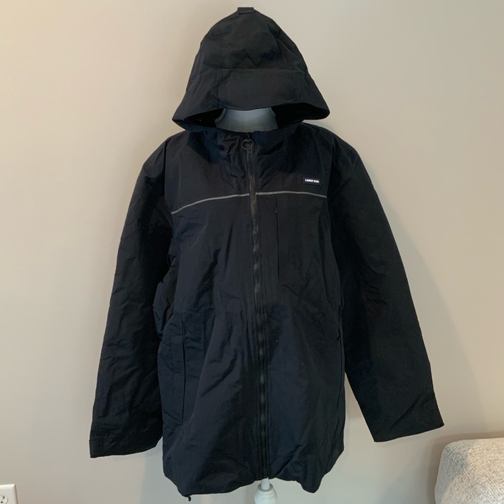 Men's Lands' End Squall Hooded Winter Jacket XL T